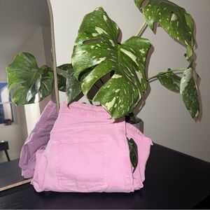 Old Navy Pink jeans wide leg  size 8